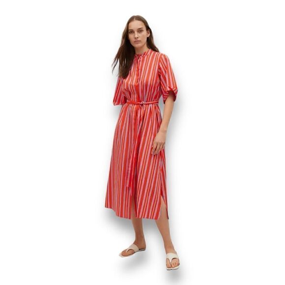 MNG Mango Striped Cotton Dress Size 6 - Picture 1 of 9